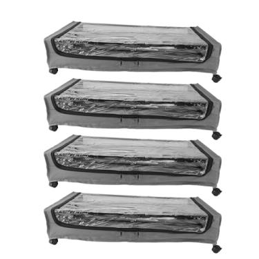 Imagem de Generic Rolando Embaixo do Recipiente de Cama, o Oxford Fabric Versátil Sob Roupas de Roupas de de Vestuário para de Cama (4pcs)