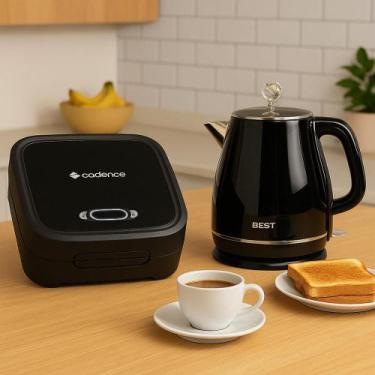 Imagem de Kit Cozinha com Sanduicheira Cadence Click e Chaleira 1,8L Elétrica Be