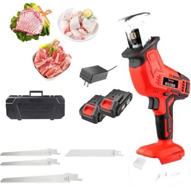 Imagem de Serra De Osso Elétrica De 36v Com 2 Baterias Serra Alternativa Portátil Sem Fio Velocidade Continuamente Variável Lâmina De Serra Forjada Em Aço Fino De 15 Cm