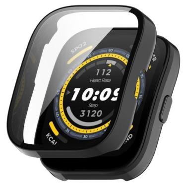 Imagem de Case bumper NSmart de acrílico compatível com Amazfit BIP 5, Preto