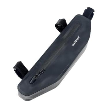 Imagem de menolana Bolsa de quadro de bicicleta à prova d'água 1,5L para bicicleta sob o tubo superior, mochila resistente à sujeira, pacote de ciclismo para, Preto