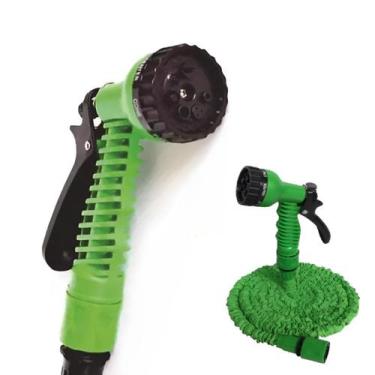 Imagem de Mangueira Retrátil de Jardim 30m, Pistola com 6 Tipos de Jato - Alzza 