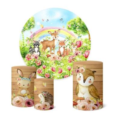 Imagem de Trio Capas Cilindro + Painel Redondo 1,50m Bosque - Fadrix, K1BSQ0028