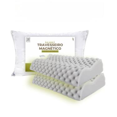 Imagem de KIT 2 Travesseiro CERVICAL Ortopédico Pillow MAGNÉTICO Infravermelho Terapêutico Anti Ronco + CAPA IMPERMEÁVEL