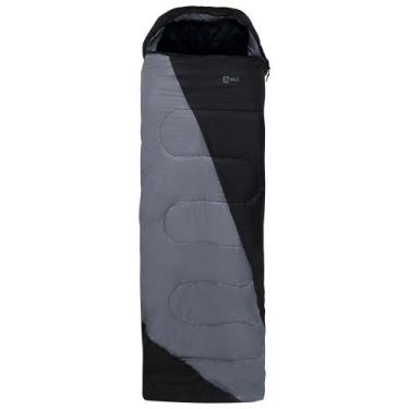 Imagem de Saco de Dormir Max 2 em 1 Para Camping Preto e Cinza Bel, Preto, Único