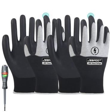 Imagem de Luvas de eletricista JSBAGGT 6PCS 400V Resistência à tensão