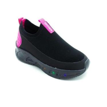 Imagem de Tênid Infantil Menina Novopé Com Led 8188 - Preto-Feminino