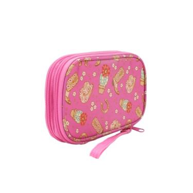 Imagem de Bioworld Organizador de tecnologia com zíper rosa Western Print