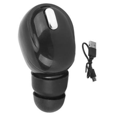 Imagem de Earbud sem fio Bluetooth Mini fone de ouvido Bluetooth invisível com Bluetooth 5.0 cvc8.0 Redução de ruído 6D para esportes Design ergonômico de trabalho (Preto)