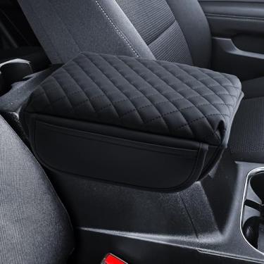 Imagem de LANTU Capa de apoio de braço para Chevy Colorado 2023 2024 2025 e acessórios GMC Canyon 2023 2024 2025 protetor de almofada de tampa central para descanso de cotovelo de carro engrossado com 2 bolsos