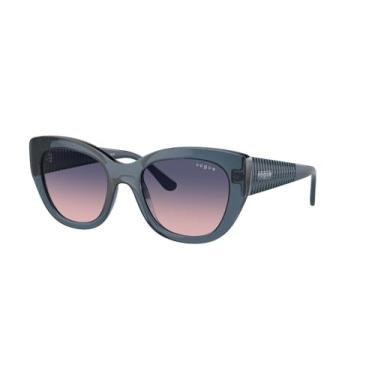 Imagem de Óculos de Sol Vogue Eyewear 0VO5567S 2764I6 Tam 52 / Azul - Lentes Rosa