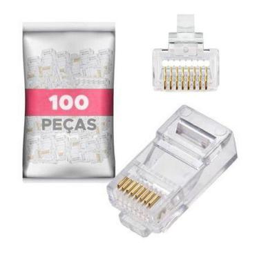 Imagem de Conector RJ45 Seccon SecLan Macho 8x8 Cat5E - EZ Crimp de Passagem Vaz