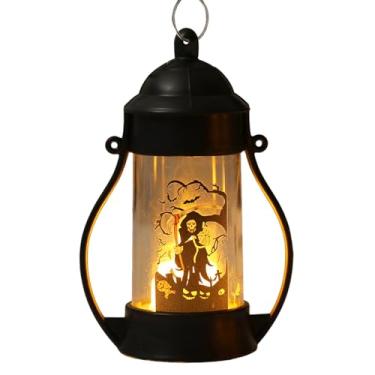 Imagem de Luminária Noturna Para Halloween | Lanterna Noturna Para Festa De Abóbora E Esqueleto | Centro de Mesa a Pilhas Decoração para Quarto Festa Varanda Feriados Lareira Sala de Estar