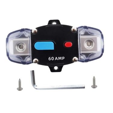 Imagem de UGPLM Disjuntor com botão de reinicialização manual, acessórios de proteção contra sobrecorrente para viagem térmica de grande corrente, multiuso, 60A