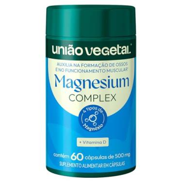 Imagem de Magnésio Complex, 60 Cápsulas, Suplemento com Citrato, Malato, Bisglicinato, Taurato de Magnésio e Vitamina D3
