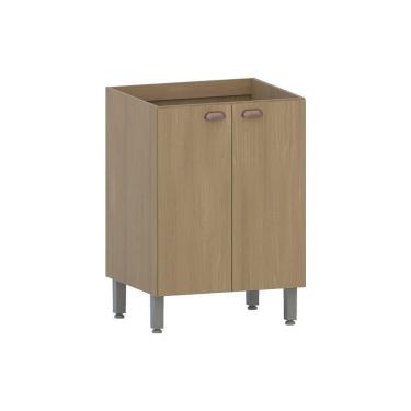 Imagem de Balcão De Cozinha Sem Tampo 60cm 2 Portas Classic Luciane Mó Freijó/freijó