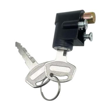 Imagem de Generic Ignition Switch Tecla de substituição do cilindro Acessório portátil Bloqueio de motocicleta trava com duas teclas para GN125