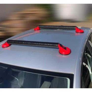 Imagem de rack de teto universal porta bagagem suporte par de bagageiro surf bote pesca carga viagem