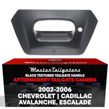 Imagem de Master Tailgaters Maçaneta Traseira Preta Com Câmera De Ré Para Chevrolet Avalanche/Cadillac Escalade Ext (2002-2006), À Prova D'Água Ip68, Linhas Grade Estacionamento Disponíveis, Fácil Instalar