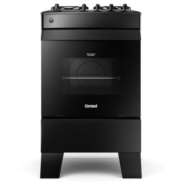 Imagem de Consul Fogão 4 bocas Preto Consul com mesa esmaltada - CFO4ZAE Bivolt