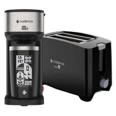 Imagem de Kit Black Cadence - Cafeteira Vambora e Torradeira Croc, 110V