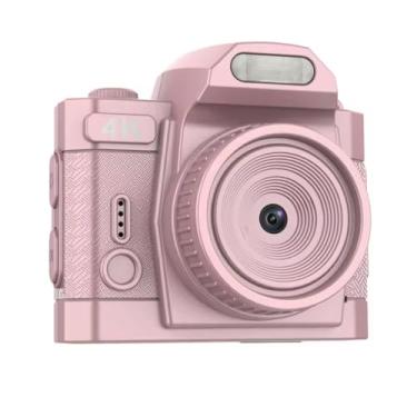 Imagem de Bewinner Câmera de Chaveiro 4K Gravação de Vídeo e Foto de 64MP, Câmera de Viagem Portátil Com Tela de 1,54 ", 19 Filtros, 78 ° de Largura, Luz de Preenchimento Incorporada, Design retrô (Rosa)