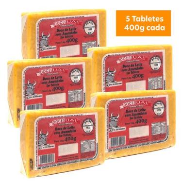 Imagem de Kit com 5 Doces de Leite c/ Amendoim Tablete Doces Uai 400g