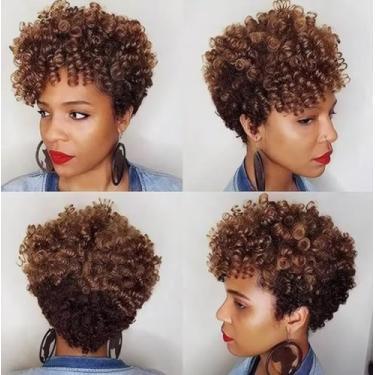 Imagem de QITAQOTA Peruca Pixie Cut – Perucas Afro Curtas Curtas para Mulheres Negras