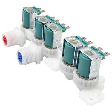 Imagem de Válvula de entrada de água para máquina de lavar para Samsung WA50F9A7DSP/A2 WA54M8750AV/A4 WA48H7400AW/A2 WA50F9A6DSW/A2 WA48H7400AW/AA WA52M7750AV/A4 WA48H7400AP/A2 WA500AW/AA WA50750AV/A4