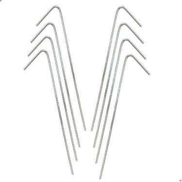 Imagem de Kit 8 Estacas Ferro Barracas Camping Gazebo Guarda-sol 4.2MM - Save Sh