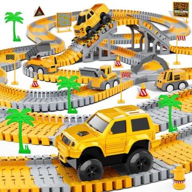 Imagem de Brinquedo Construction Race Tracks Hony 253 unidades para crianças de 