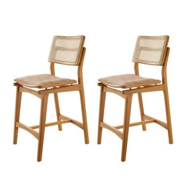 Imagem de Conjunto Com 2 Banquetas Eva Premium Milano Imbuia Natural