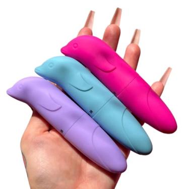 Imagem de Vibrador golfinho aveludado Ponto G Vibradores feminino estimulador de clitóris