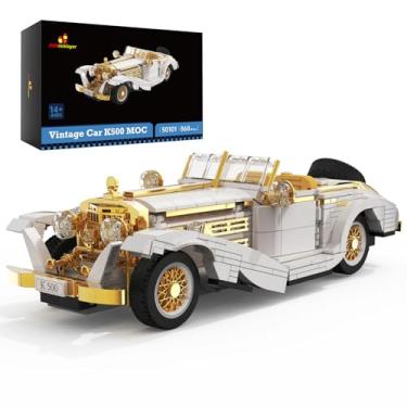 Imagem de HIMEN JMBricklayer Vintage Cars Building Blocks Sets 50101, Classic K500 Sports Car MOC Model Car Kits