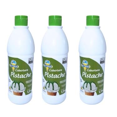 Imagem de Cobertura Para Sorvetes Sobremesas Kit 3 Potes Alto Rendimento (Pistache)