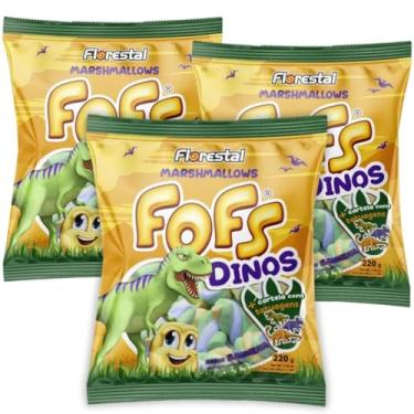 Imagem de Kit 3 PCTs Marshmallow Torção Fofs Dinos Florestal C/220g