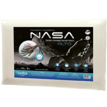 Imagem de Travesseiro Nasa-X Alto Duoflex Bege 50cmx70cm Espuma 100%