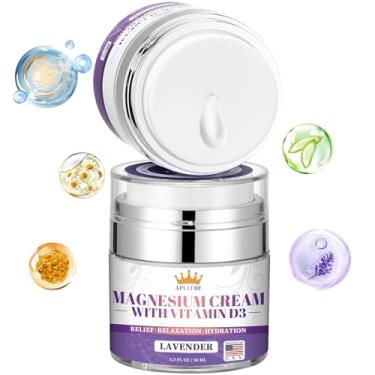 Imagem de Creme de magnésio noturno 5 em 1 - 2 unidades de loção de magnésio para cãibras nas pernas, desconforto calmante, hidratação e hidratação com lavanda, vitamina D3, camomila, adequada para jovens e