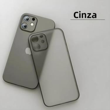 Imagem de Capa Ultra Fina E Fosca Para iPhone 11 12 13 14 15 16 pro Max Mini X X