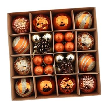 Imagem de Esquirla Enfeite de bola de Natal, decoração de bola de Natal, decoração para casa, interior, pingente inquebrável, pendurado para sala de estar, armário, Laranja