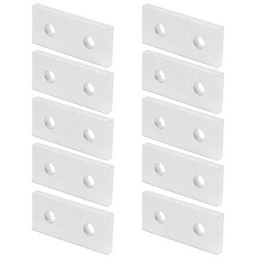 Imagem de AYNEFY Placa de Conexão 10 PCs que Uniram a Cinta Plana do Suporte Reto de Alumínio Estrutura de Alumínio Consertando Prateleiras de Cinta de Canto para Fixação para a Placa de Madeira Prateleiras
