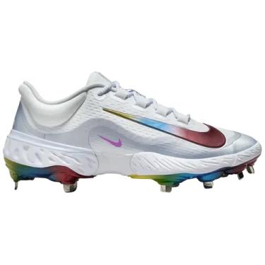 Imagem de Nike Chuteiras de beisebol Alpha Team Huarache Elite 4 Low Metal, Branco/roxo, 45