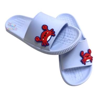 Imagem de Chinelo Slide MAX Caranguejo Infantil Leve Verão Confortável (Azul Bebê, BR, Criança de 9 a 12 anos, Faixa Numérico, 31, 32)