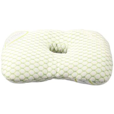 Imagem de Travesseiro de piercing de orelha com orifício, travesseiro de orifício de orelha, travesseiro de espuma de memória adequado para viagens para dor inflamatória e úlceras de pressão para pessoas que