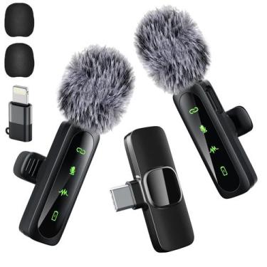 Imagem de Microfone de lapela sem fio de lapela LIZHUZHONG para iPhone