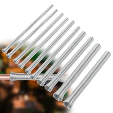 Imagem de Kit de dobradores de tubos de mola de 10/15 peças, dobrador de tubo de mola de aço estendido, dobrador de tubo de mola com ângulo de dobra rápida, dobrador de tubo de mola controlado adequado para ar