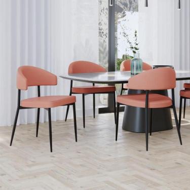 Imagem de Conjunto 2 Cadeiras de Jantar Bless Revestimento Sintético Est.Preta -