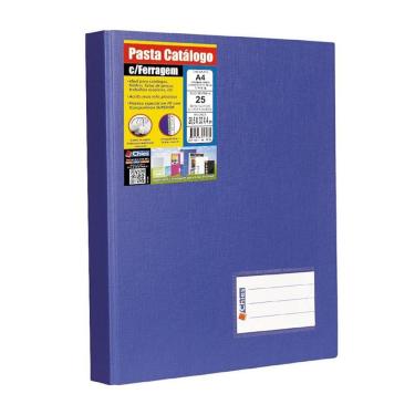 Imagem de Pasta catálogo A4 1173 azul com 25 plásticos Chies
