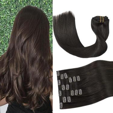 Imagem de Extensões de cabelo Aison Dark Brown 100% Remy Human Hair 70g