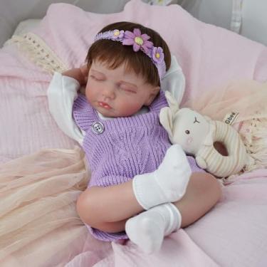 Imagem de Brastoy Bebê Reborn Boneca Realista Menina Corpo de Silicone 48cm Original